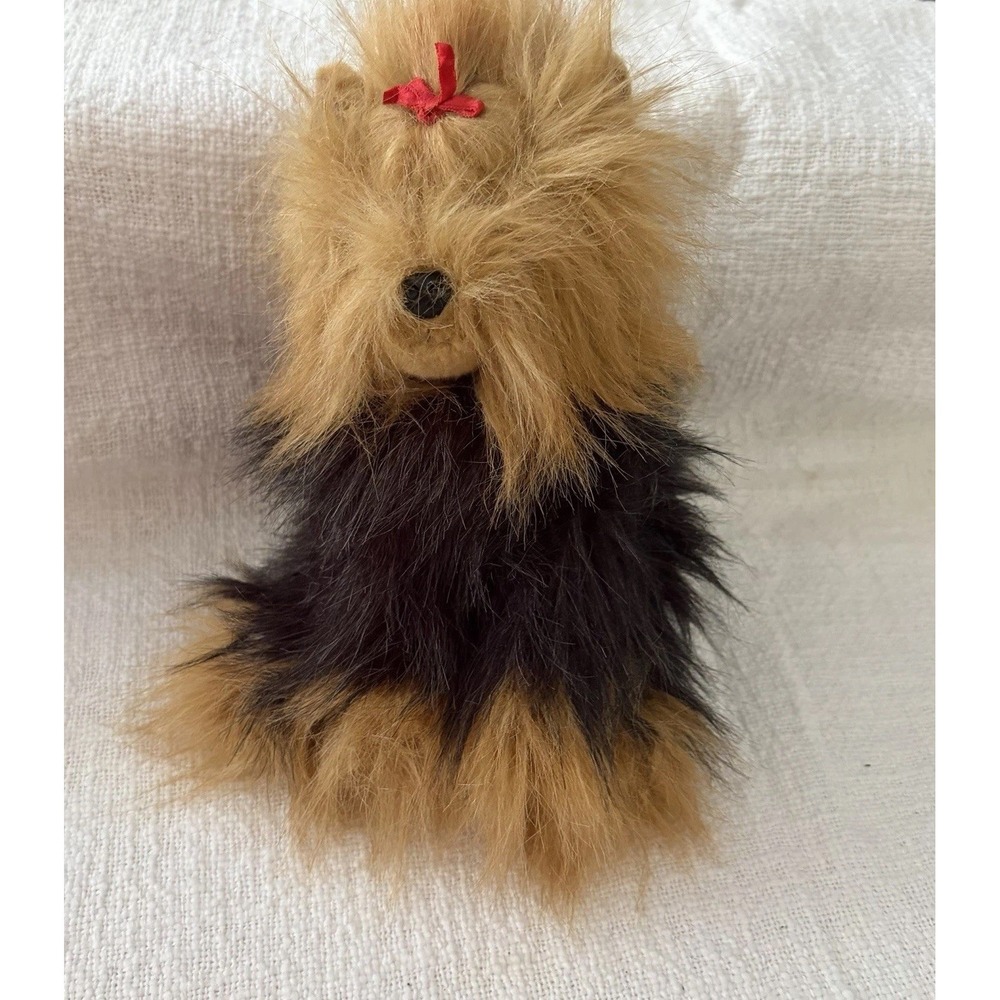 Vintage Ty Beanie Baby Yappy the Terrier Retired Stuffed Animal Toy Tan Black